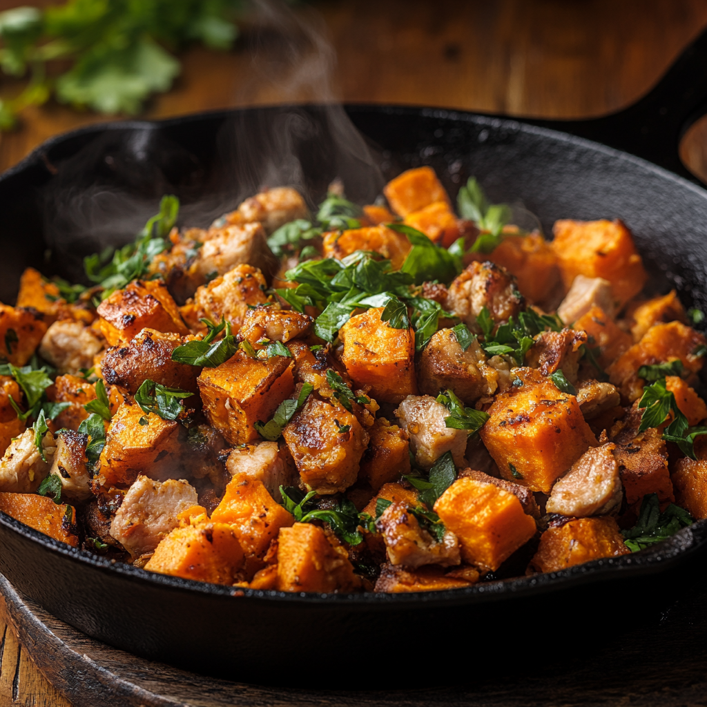 sweet potato and turkey hash for autoimmune protocol breakfast ideas