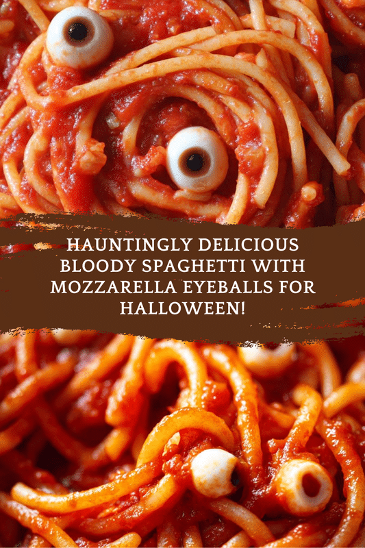 Bloody Spaghetti with Mozzarella Eyeballs, Halloween Pasta Recipe