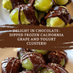 Chocolate-dipped Frozen California Grape and Yogurt Clusters