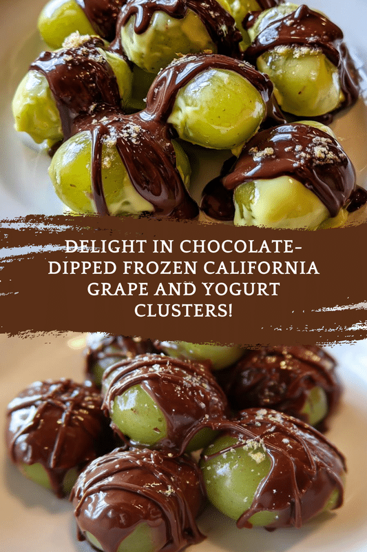 Chocolate-dipped Frozen California Grape and Yogurt Clusters