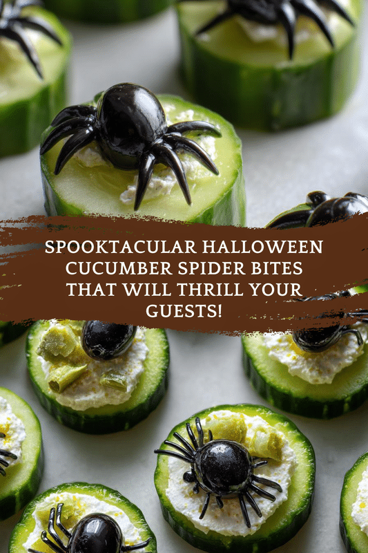 Halloween Cucumber Spider Bites