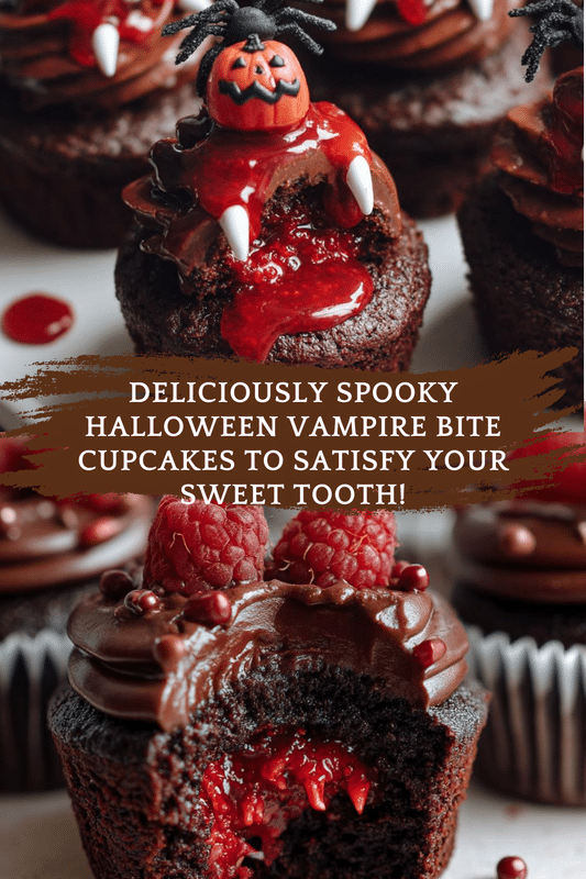 Halloween Vampire Bite Cupcakes