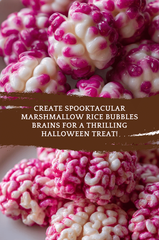Marshmallow Rice Bubbles (Krispies) Halloween Brains