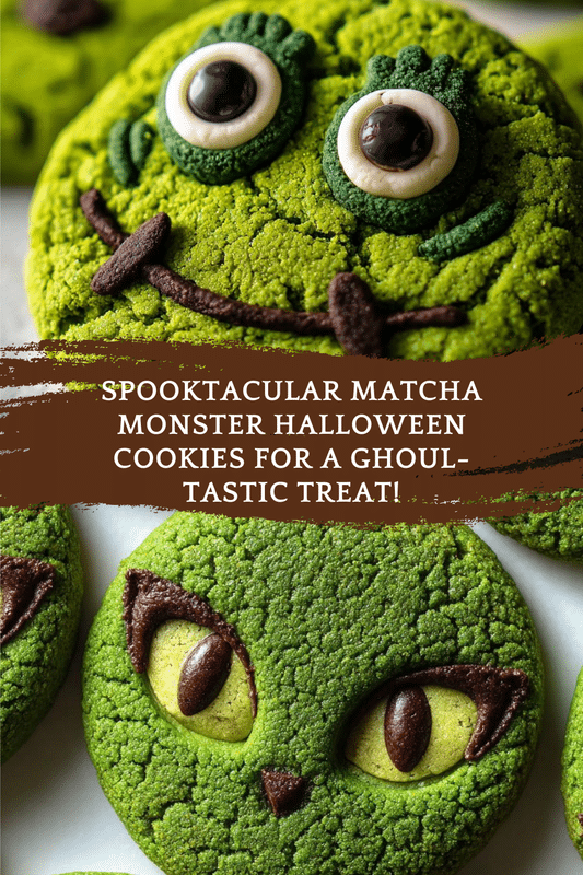 Matcha Monster Halloween Cookies
