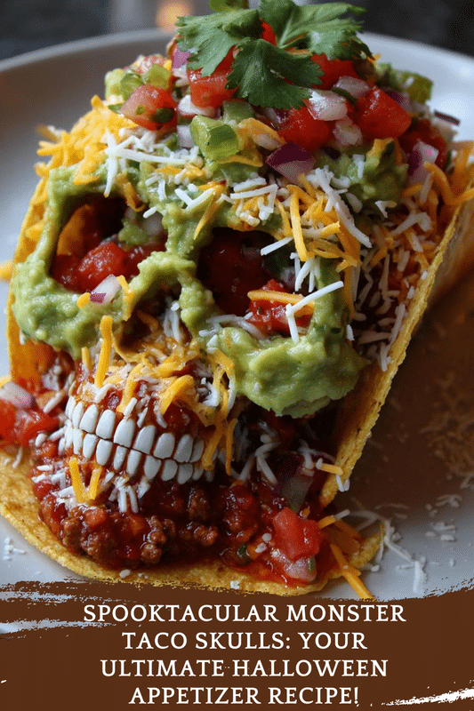 Monster Taco Skulls Appetizer Recipe