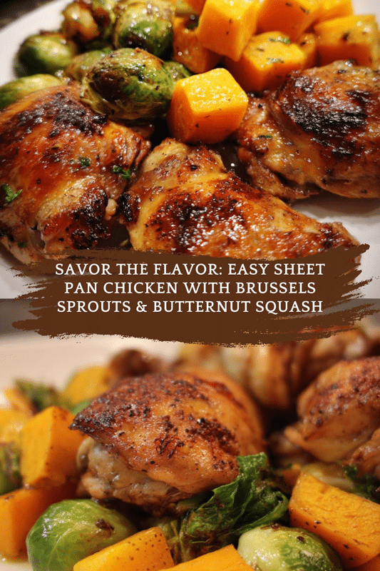 Sheet Pan Chicken, Brussels Sprouts & Butternut Squash | Every Last Bite