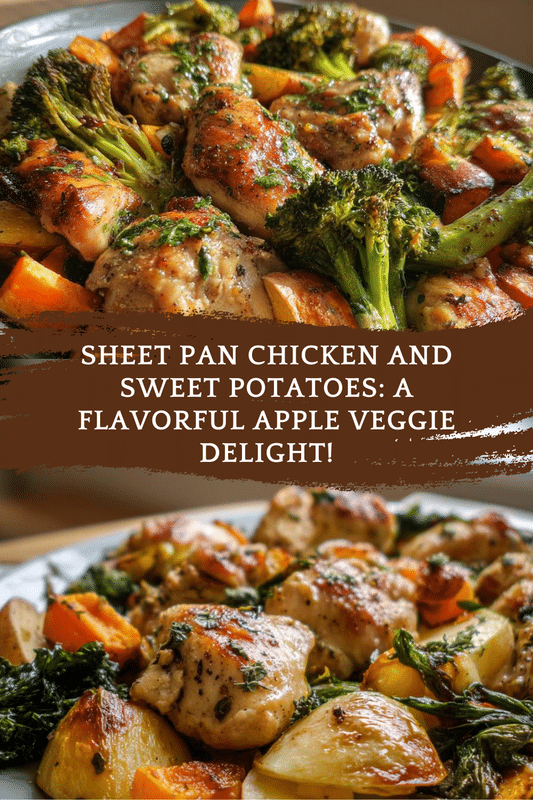 Sheet Pan Chicken and Sweet Potatoes with Apples and Veggies