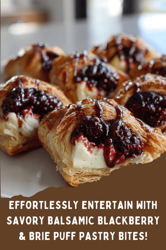 Balsamic Blackberry & Brie Puff Pastry Bites
