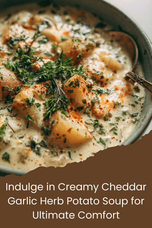 Cheddar Garlic Herb Potato Soup