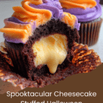 Cheesecake Stuffed Halloween Cupcakes