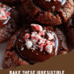 Chocolate Peppermint Thumbprint Cookies