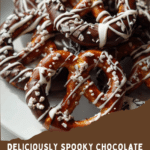 Chocolate Spider Web Pretzels