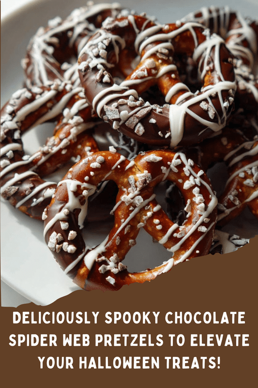 Chocolate Spider Web Pretzels