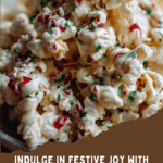 Christmas white chocolate peppermint popcorn
