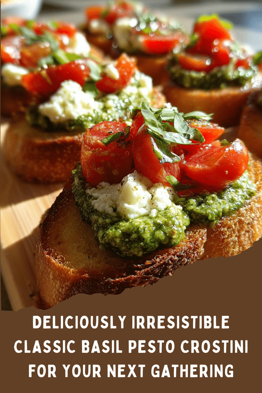 Classic Basil Pesto Crostini