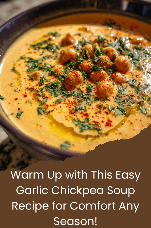 Easy Garlic Chickpea Soup Recipe Creamy Comfort Food for Any Season