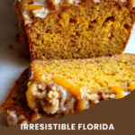 Florida Orange Juice Pumpkin Bread with Streusel and Orange Glaze