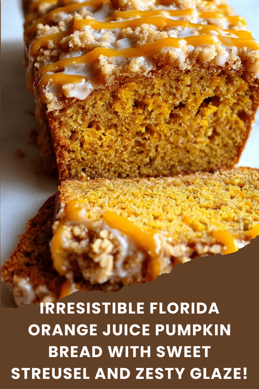 Florida Orange Juice Pumpkin Bread with Streusel and Orange Glaze