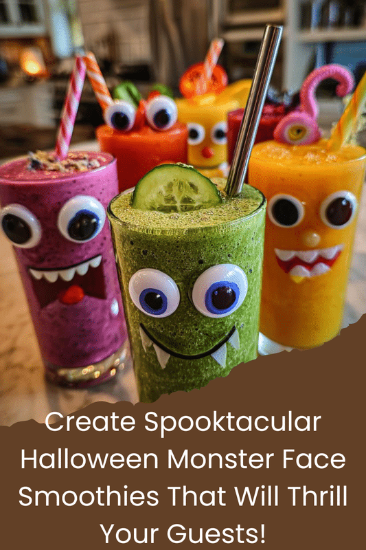 Halloween Monster Face Smoothies