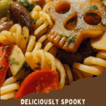 Halloween Mushroom Skull Pasta Salad