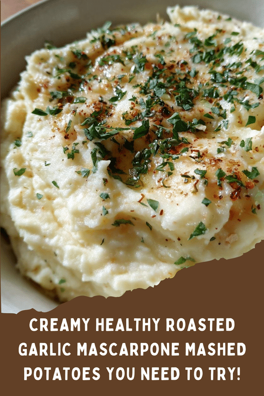 Healthy Roasted Garlic Mascarpone Mashed Potatoes