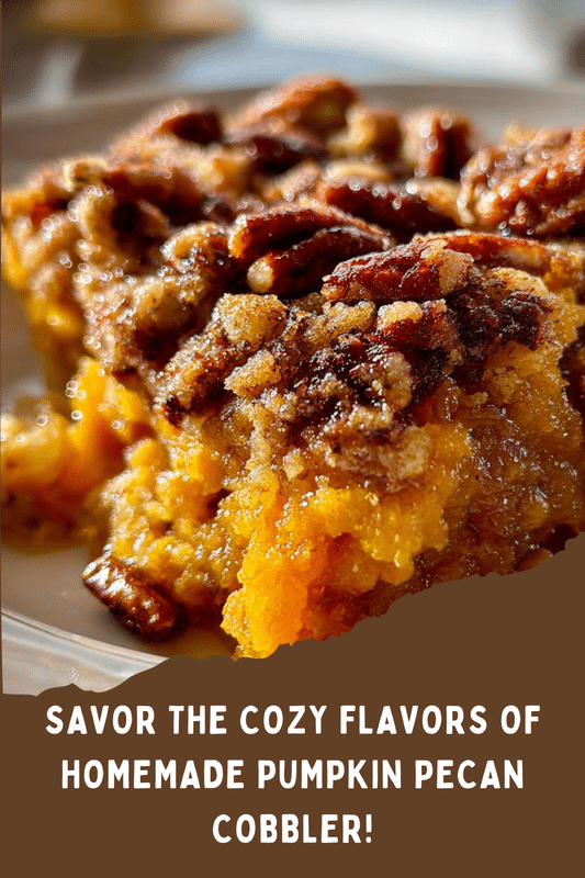 Homemade Pumpkin Pecan Cobbler