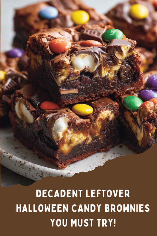 Leftover Halloween Candy Brownies