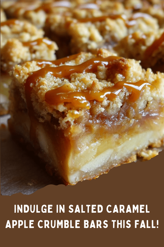 Salted Caramel Apple Crumble Bars Fall Treat