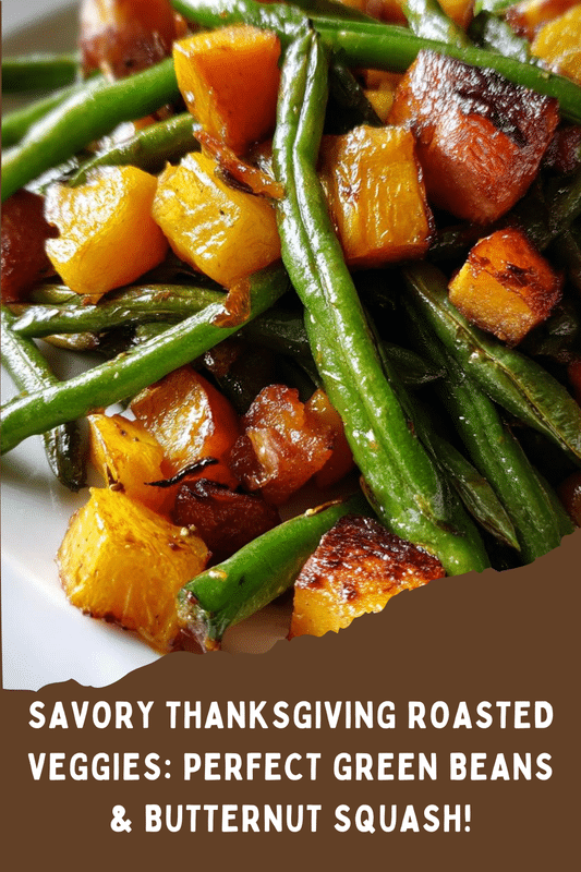 Thanksgiving Roasted Veggies (Green Beans and Butternut Squash)
