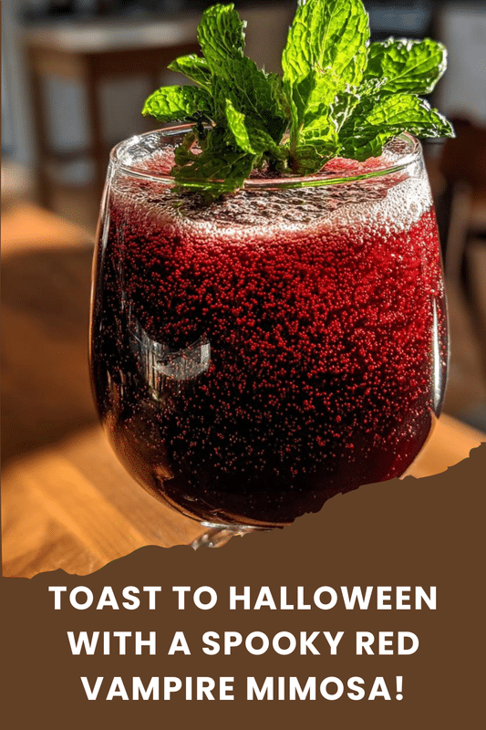 Vampire Mimosa: Spooky Red Halloween Cocktail
