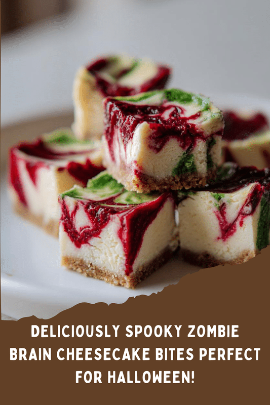 Zombie Brain Cheesecake Bites