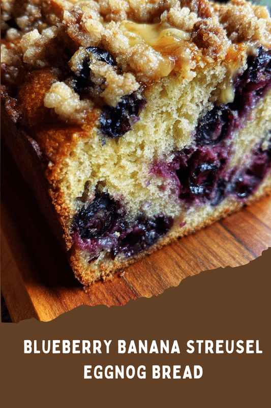 BLUEBERRY BANANA STREUSEL EGGNOG BREAD