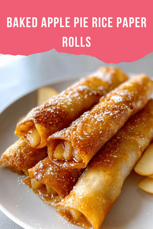 Baked Apple Pie Rice Paper Rolls