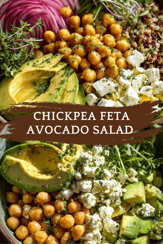 Chickpea Feta Avocado Salad