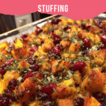 Comforting, Cranberry Butternut Squash Vegan Stuffing