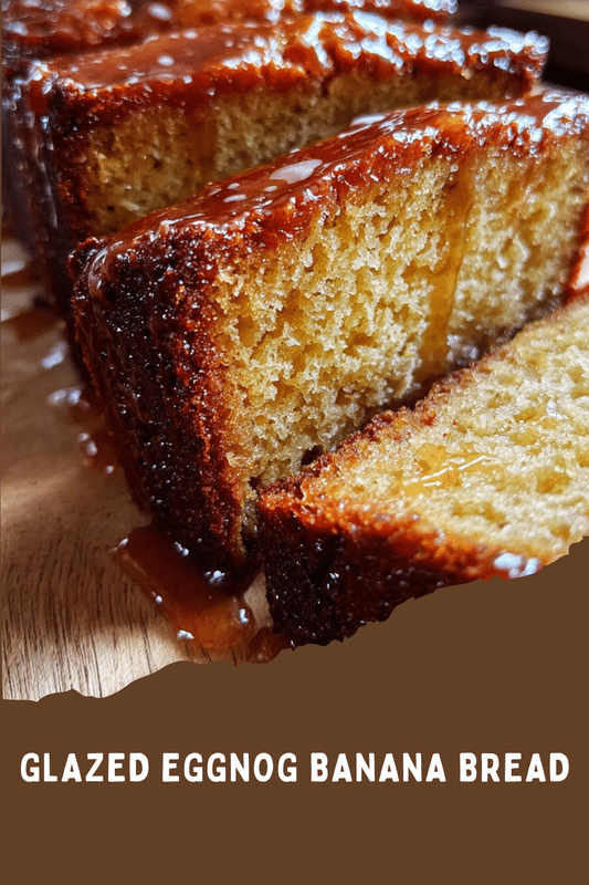 Glazed Eggnog Banana Bread