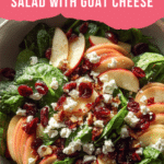 Apple-Cranberry Spinach Salad with Goat Cheese