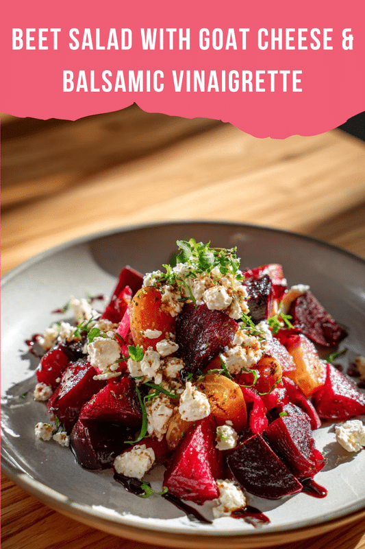 Beet Salad with Goat Cheese & Balsamic Vinaigrette