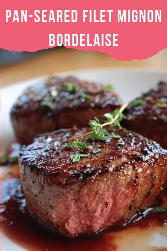 Pan-Seared Filet Mignon Bordelaise