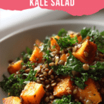 Roasted Squash & Lentil Kale Salad