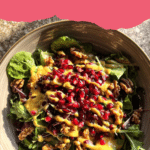 Winter Christmas Salad With Honey Mustard Dressing