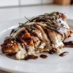 Balsamic Baked Chicken Breast with Mozzarella Cheese
