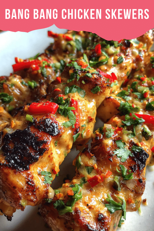 Bang Bang Chicken Skewers
