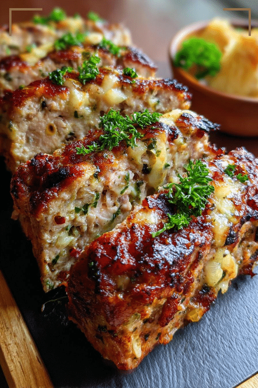 Garlic Parmesan Chicken Meatloaves
