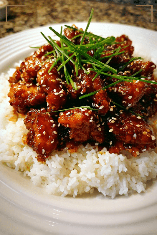 Nutritious Sesame Chicken with Rice