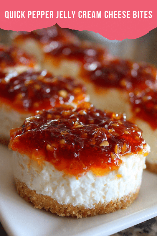 Quick Pepper Jelly Cream Cheese Bites