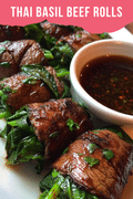 Thai Basil Beef Rolls