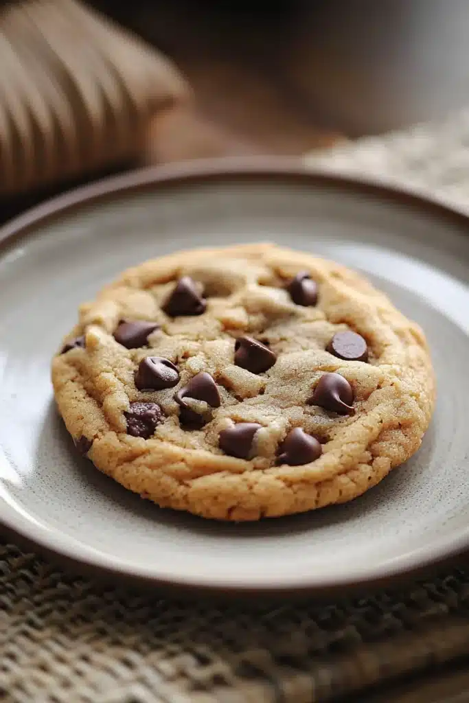 Close-up of crispy and chewy chocolate chip cookies on a clean background