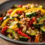 Close-up of a delicious ground beef dish perfect for a weeknight dinner.