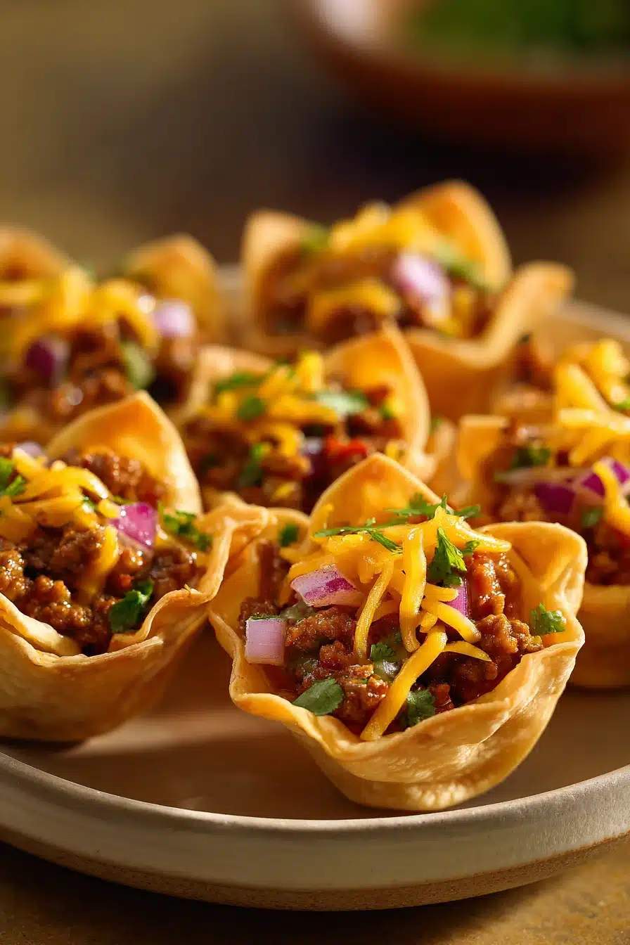 Close-up of Taco Ranch Bites with a clean background and bright lighting.